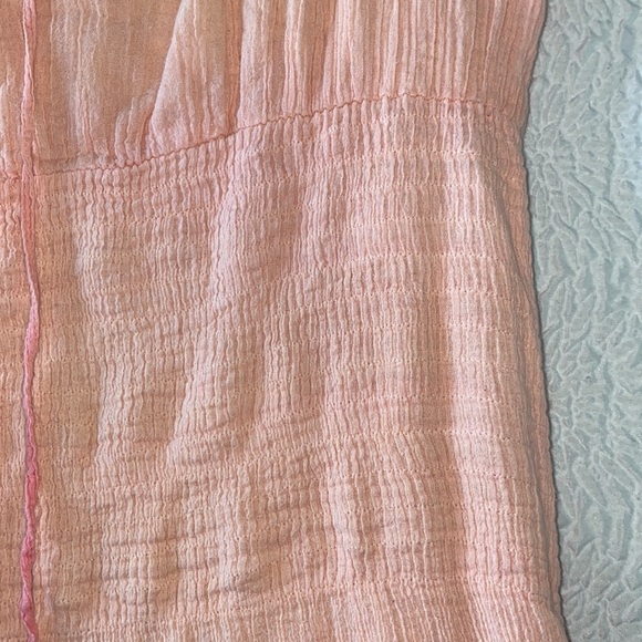 Mlle Gabrielle Cap Sleeve Keyhole Tie Cinched Waist Tiered Peasant Midi Dress - Picture 3 of 7